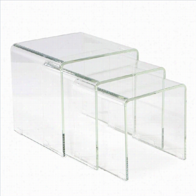 Moe's Covo Tbales In Clear (set Of 3)