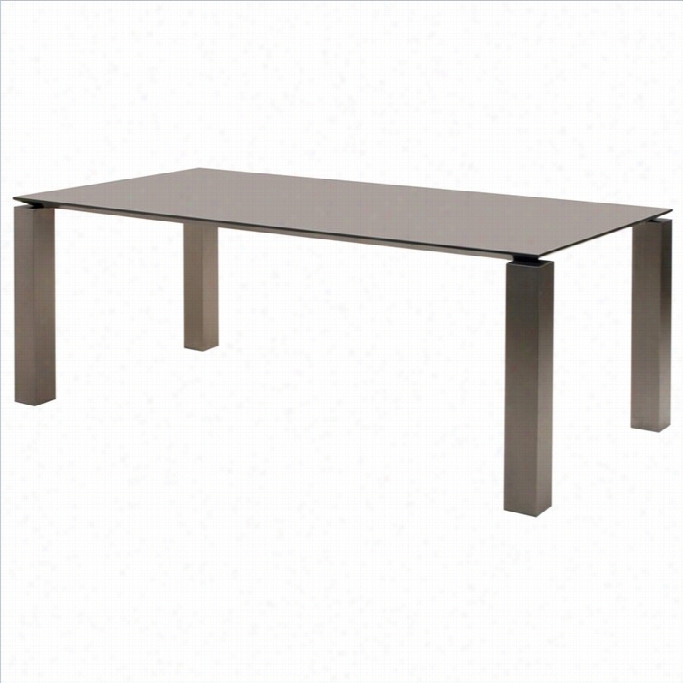 Moe's Cut Dining Table In Gray