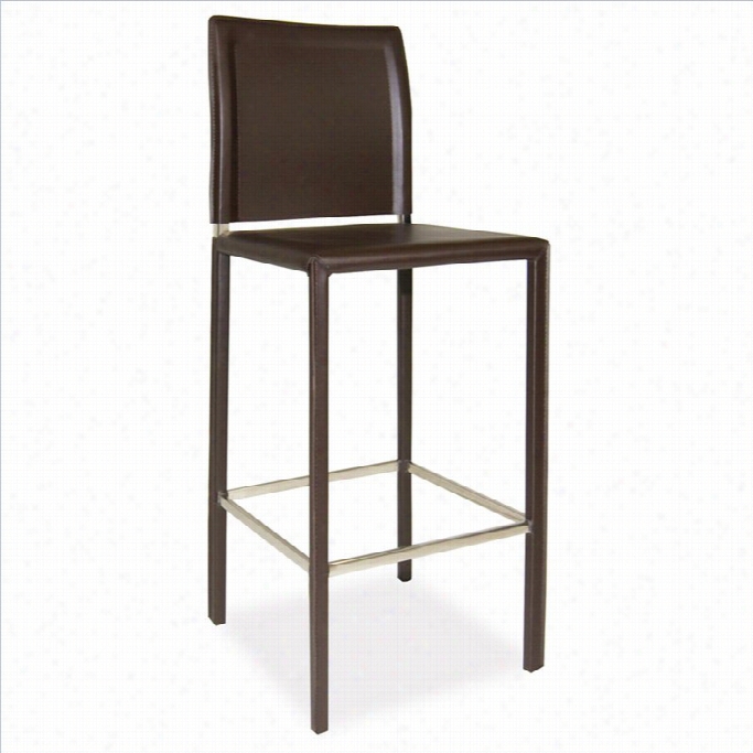 Moe's Home Collection Stallo 30 Bar Stool In Darkbrown