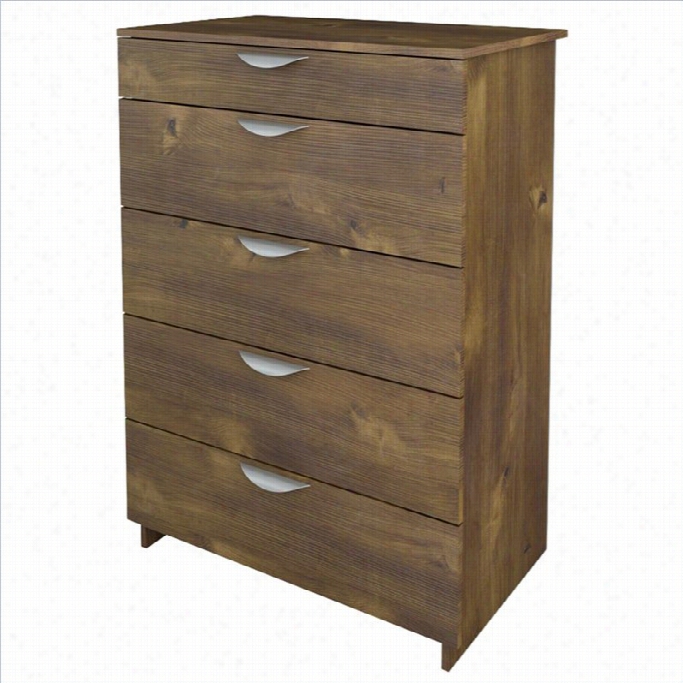 Nexera Nocce 5 Drawer Chest In Truffle Finish