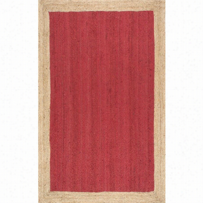 Nuloom 6' X 9' Hand W Oven Eleonoraa Rug In Red