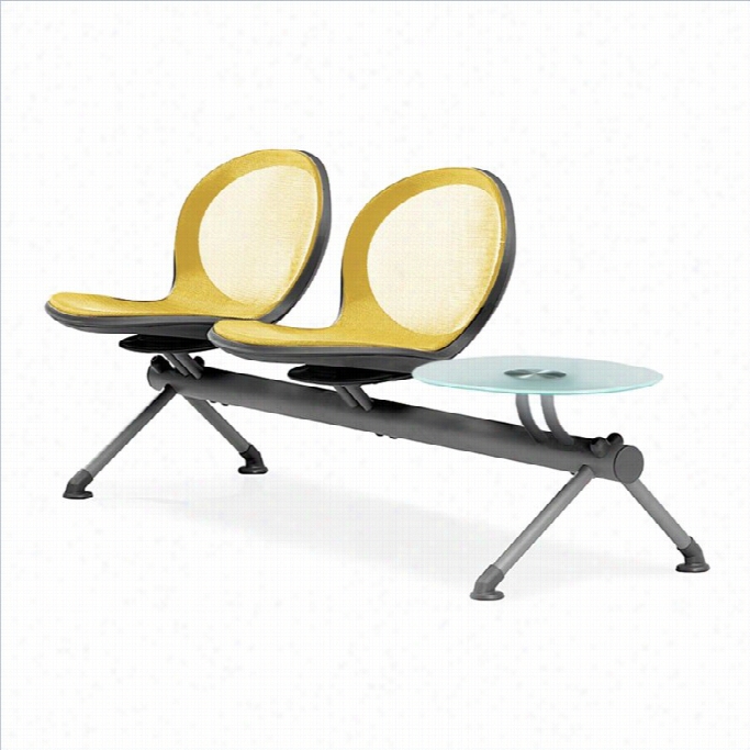 Ofm Beam Guest Chair With 2 Seats And Index In Yellow