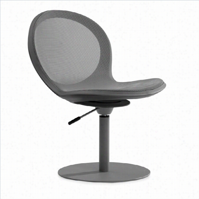 Ofm  Net Swivel Base Guest Chair With Gasliftt In Gray