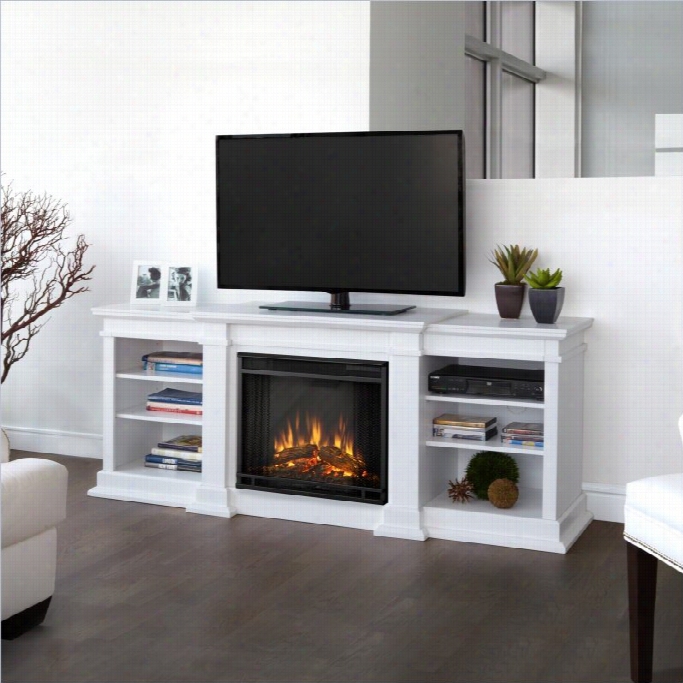 Real Flame Fresno Eele Ctdic Fireplace Tv Stand In White