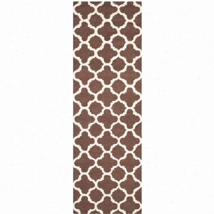 Safavieh Cambridge Dark Brown Transitional Rug -  Runner 2'6 X 6'