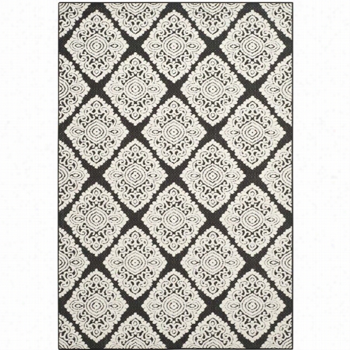 Safavieh  Cottage Anthrac Ite Transitional Rug - 6'7 X 9'6