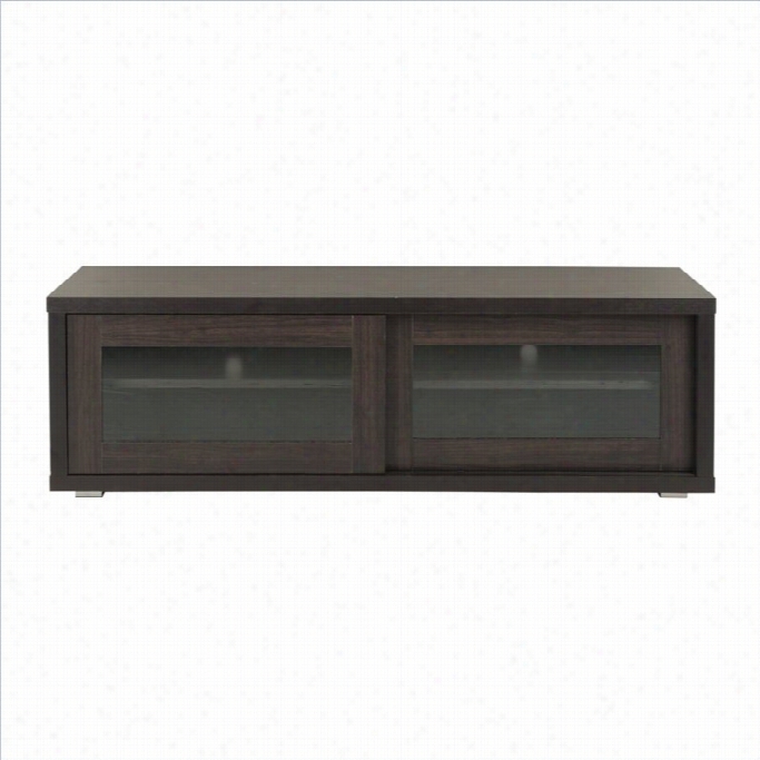 Safavieh Lincoln Sliding Door Tv Cabinet In Dark Brown