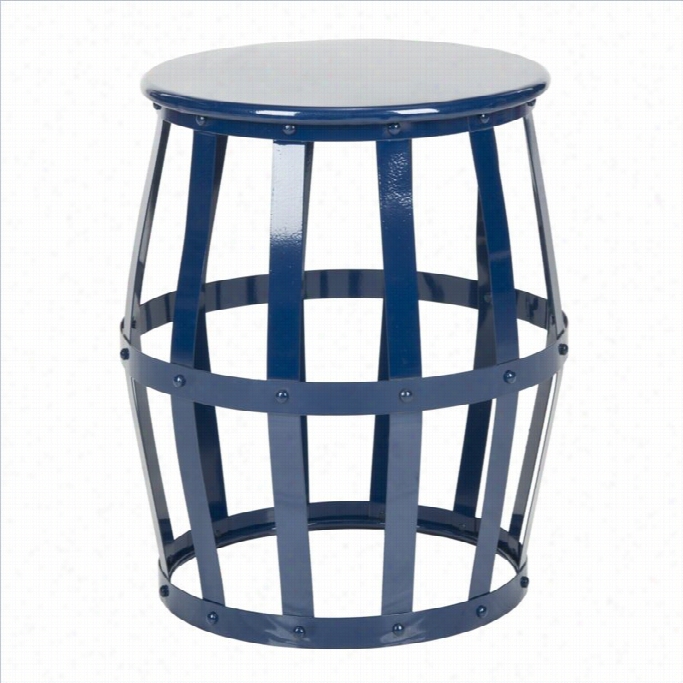 Safavieh Rinaldo Iron Stool In Navy