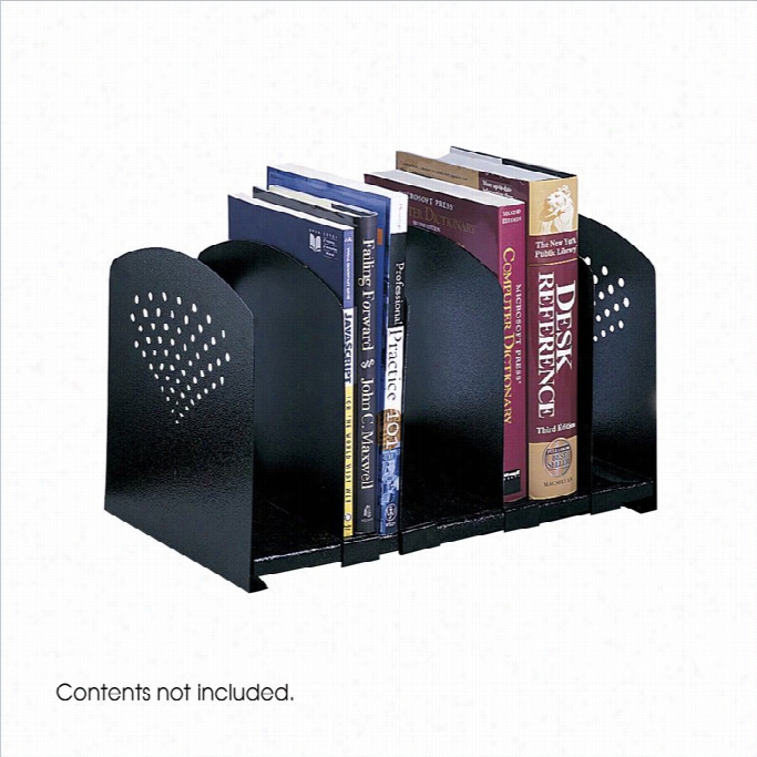 Safco Blaack Five Section Adjustable Book Rack