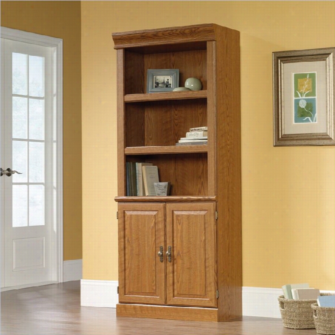 Sauder Orchard Hills 3 Shelf Bookcase In Carlina Oak