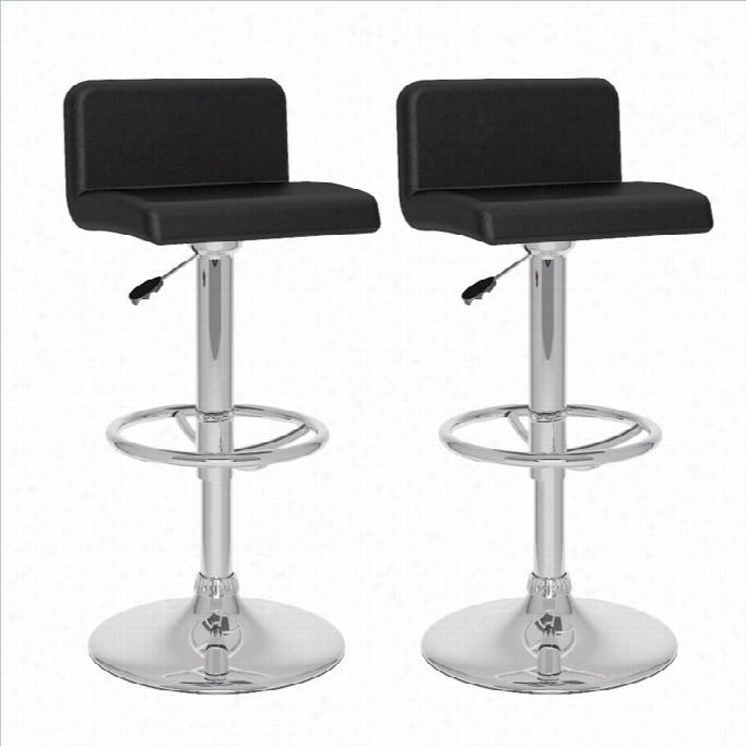 Sonax Corliving 33 Lowb Ack Bar Stool  In Black (set Of 2 )