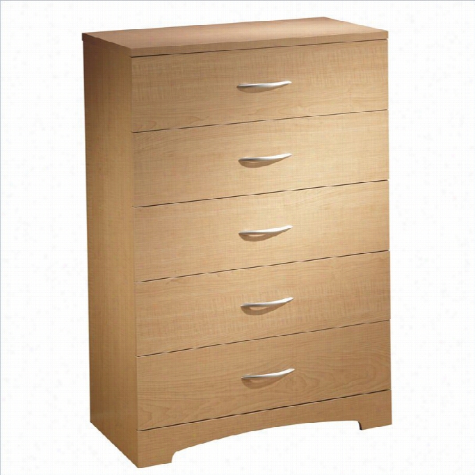 Sout Hshore Copley Kids 5 Drawer Chest In Natural Maple Finish