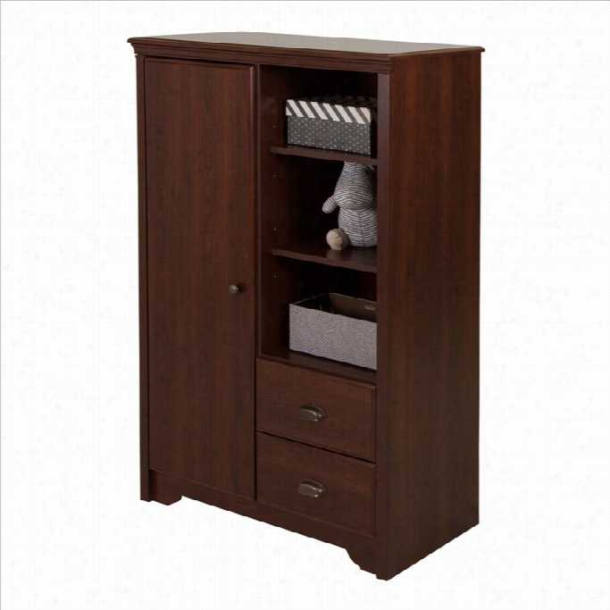 S Outh Shore Fundy Tide Armoire With Drawers In Rroyal Cherry