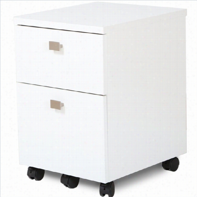 South Sohre Interface 2-drawer Mobile File Cabinet In Pure Whiet