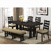 Monarch 6 Piece Dining Set in Cappuccino