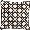 Surya Alexandria Poly Fill 20 Square Pillow in Black