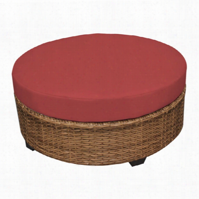 Tkc Laguna Outdoor Wicker Round Coffee Table In Terracotta