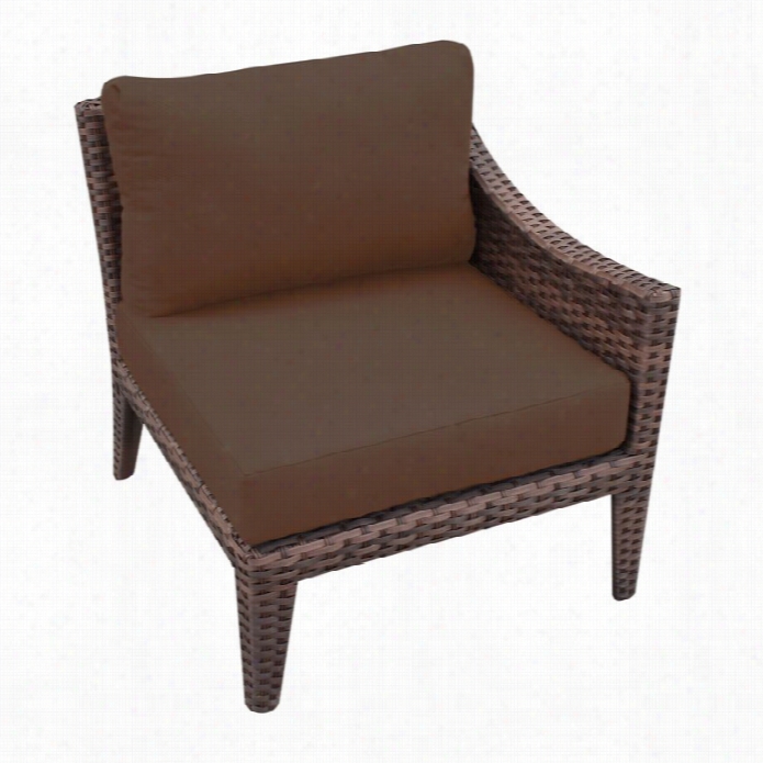 Tkc Manhattan Outdoor Wicker Left And Right Seating Set In Cocoa