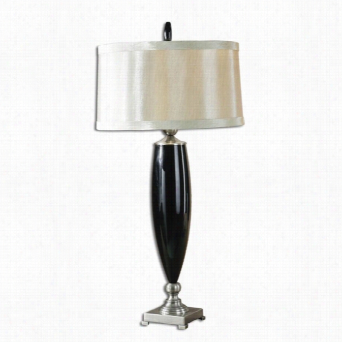 Uttermost Garvey Black Blown Glass Table Lamp