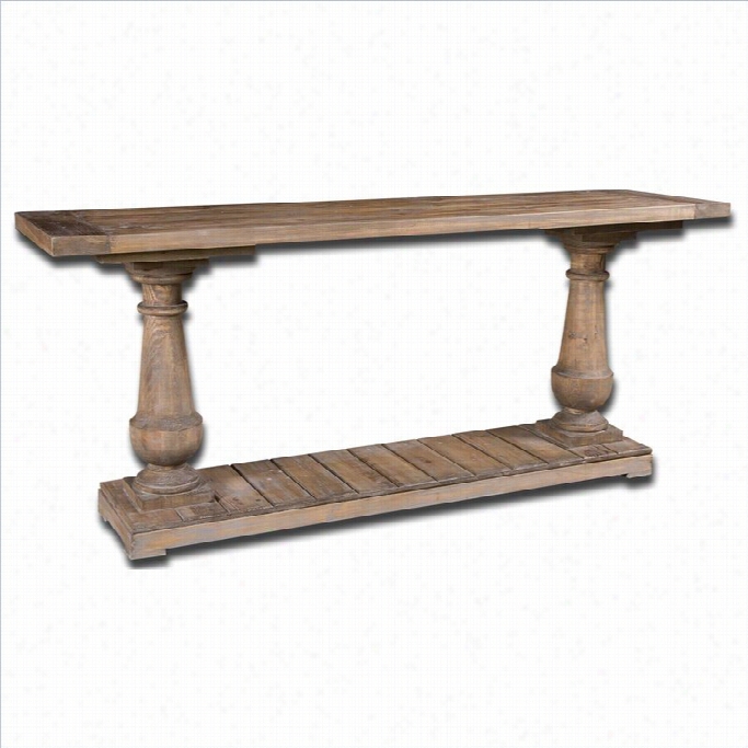 Uttermost Stratford Rustic Console Table In Sony Gray Wash