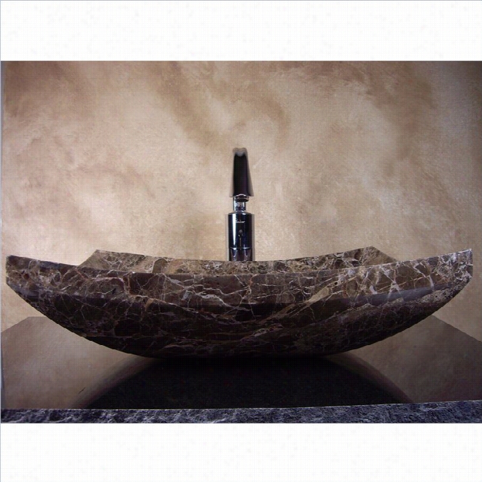 Yosemite Home Ddcor Marble Stoen Zen Vessel Sink In Brown