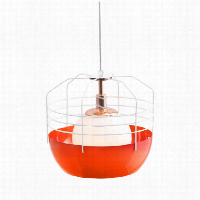 Zuo Frost Ceiling Lamp In White And Orange