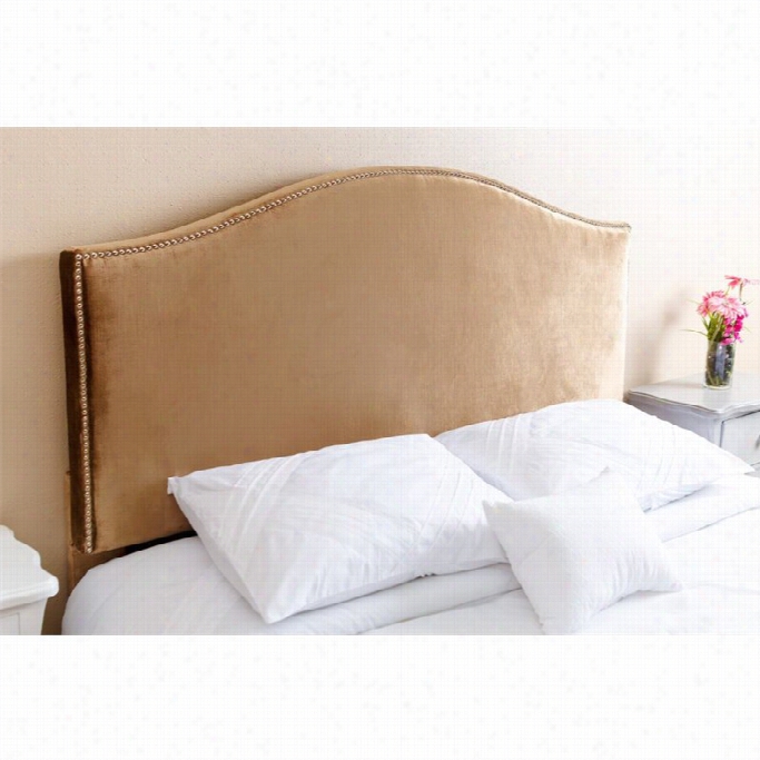 Abbyson Living Kenton Queen Full Nail Head Trim Headboard In Gold