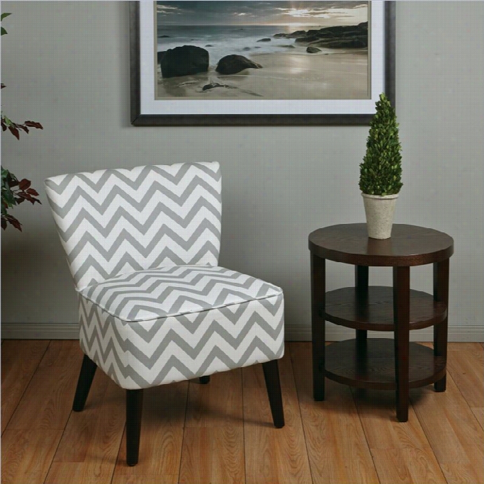 Avenu Sx Apollo Upholstered Slipper Chair In Gr Ay Geometric Pattern