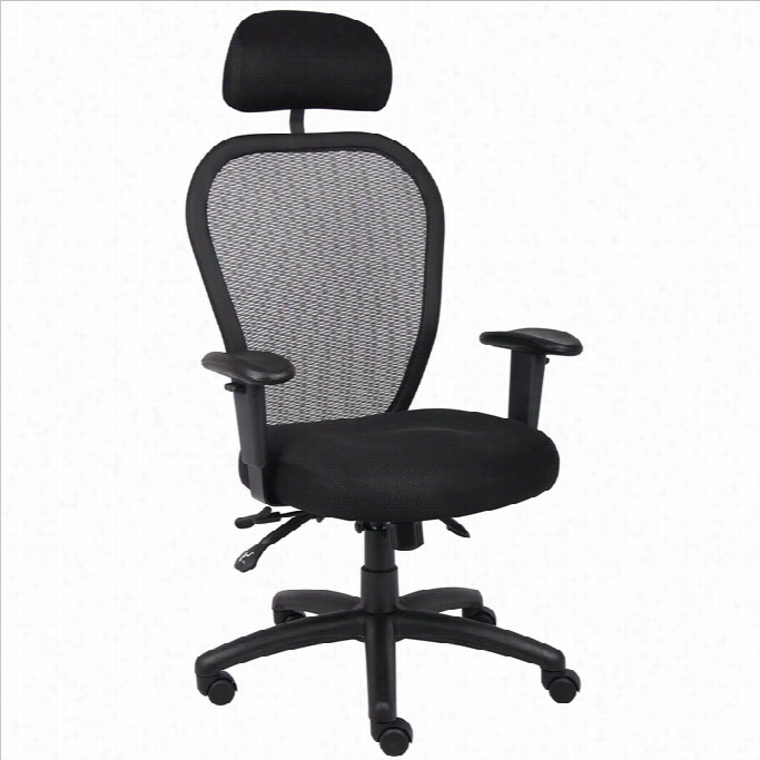 Boss Office Products  Ensnare Office Chair With 3 Paddle Mech And Headrest