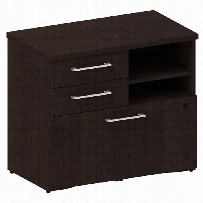 Bush Bbf 300 Series Lower Piler And File Cabinet In Mochw Cherry