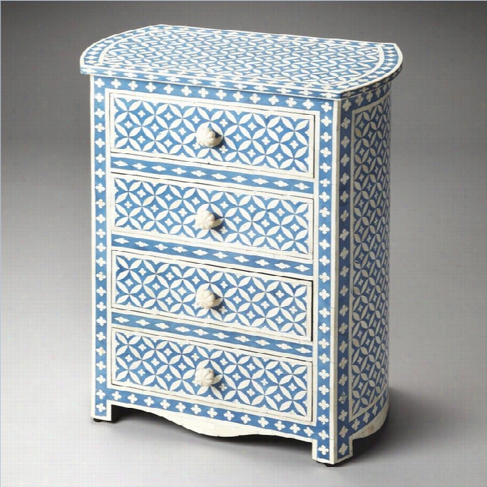 Butler Speciialty Amelia Blue Bone Inlay Accent Chest