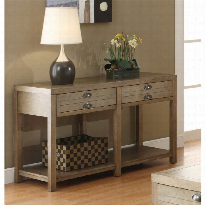 Coaster Sofa Table With Two Draweers In Light Oak