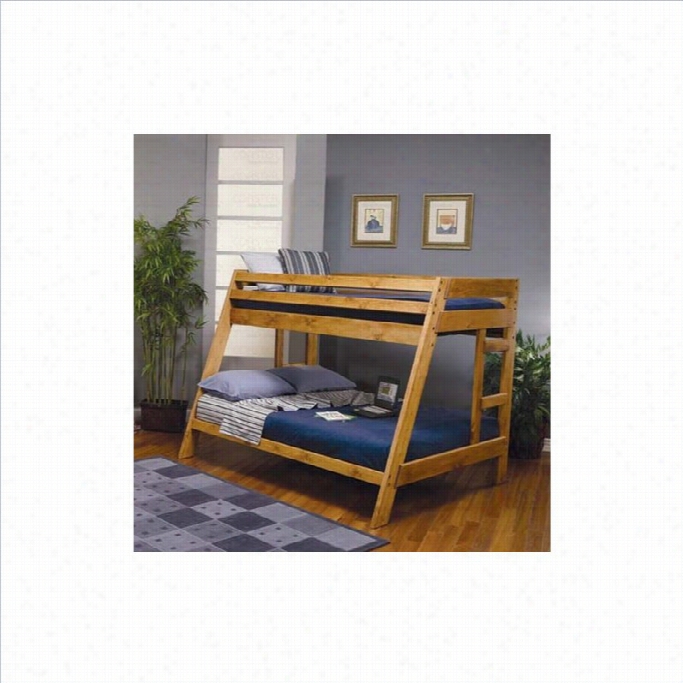 Coaster Wrange Hill Twin Over Full Bunk Bed In Amber Stain