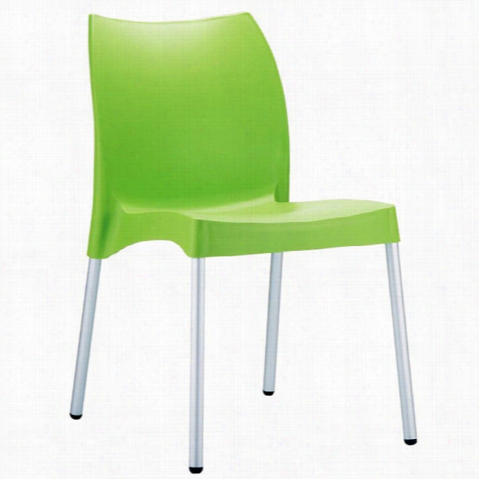 Compamia Vita Resin Outdoord Ining Chair In Apple Green