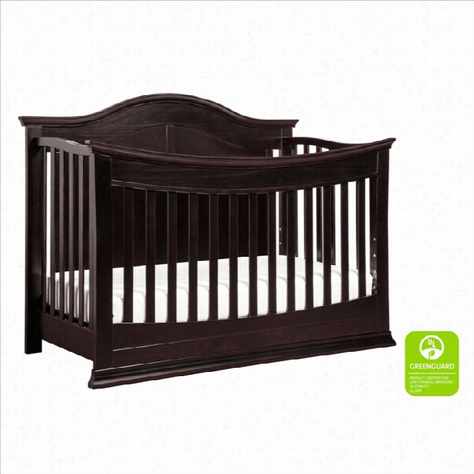 Davinci Meaadow 4-in-1 Convertible Crib Witth Toddler Rail In Dark Java