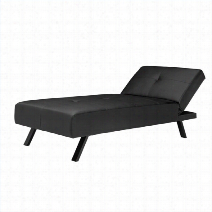 Dhp Wynn Convertible Leather Chaise Llounge In Lback