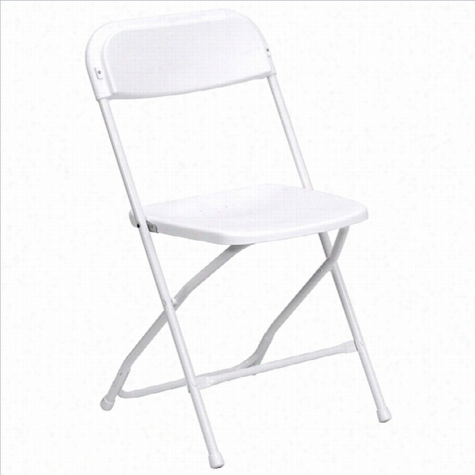 Fla Sh Furniture Hercules Series Premium White Plastic Folding Chair