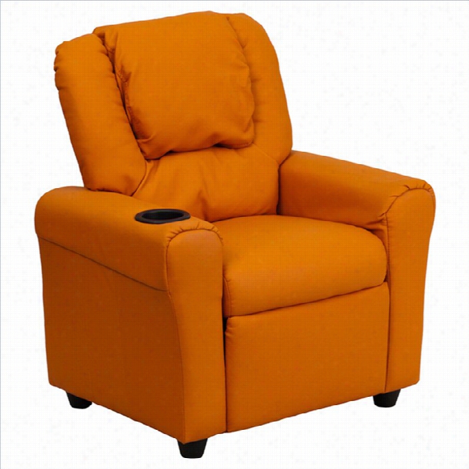 Flash Furn Iture Kids Recliner In Orange