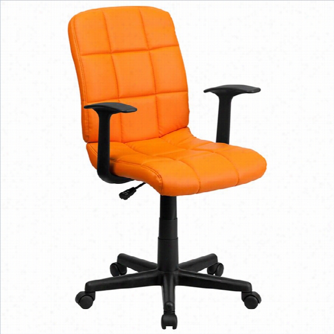 Flash Furnitur Emid Remote Quilt Ed Task Office Chai With Ars In Orange