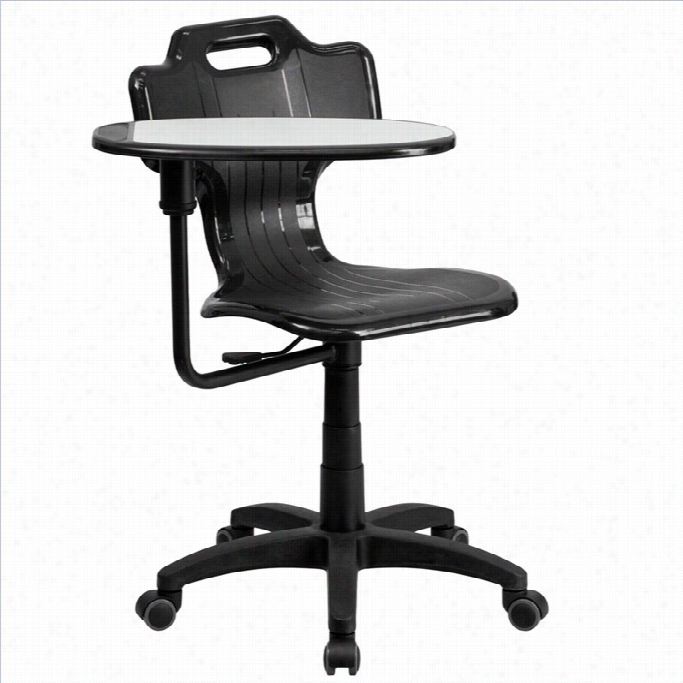 Flah Furniture Mobile Swivel Classroom Chair In Black