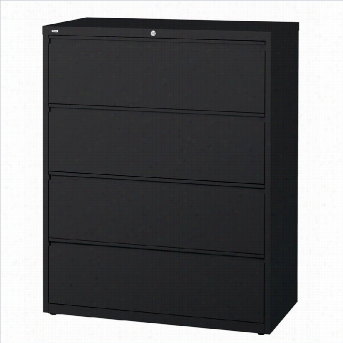 Hirsh Industries 10000 Seeries 4 Drawer Laterl File Cqbinet Ni Black