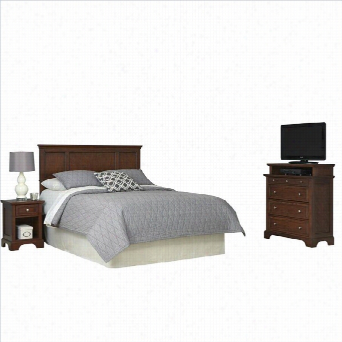 Home Styles Chesapeake Heeadboard Night Stand And Media Chest-queen