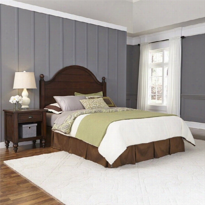 Close Styles Rude Comfort Queen Headboard And Night Stand In Bourbon