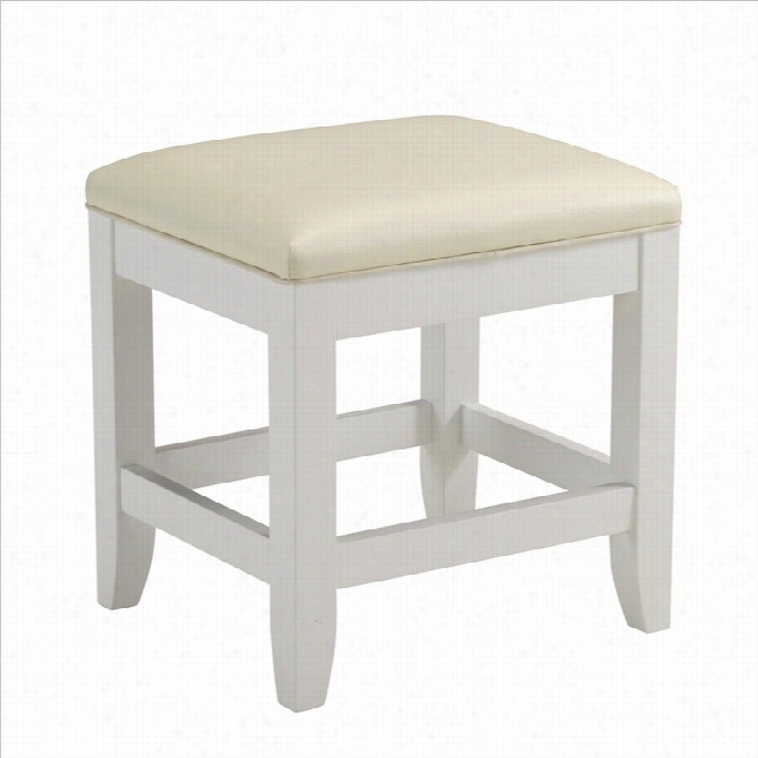 Home Styles Naples Vanity Bench In Whitefinish