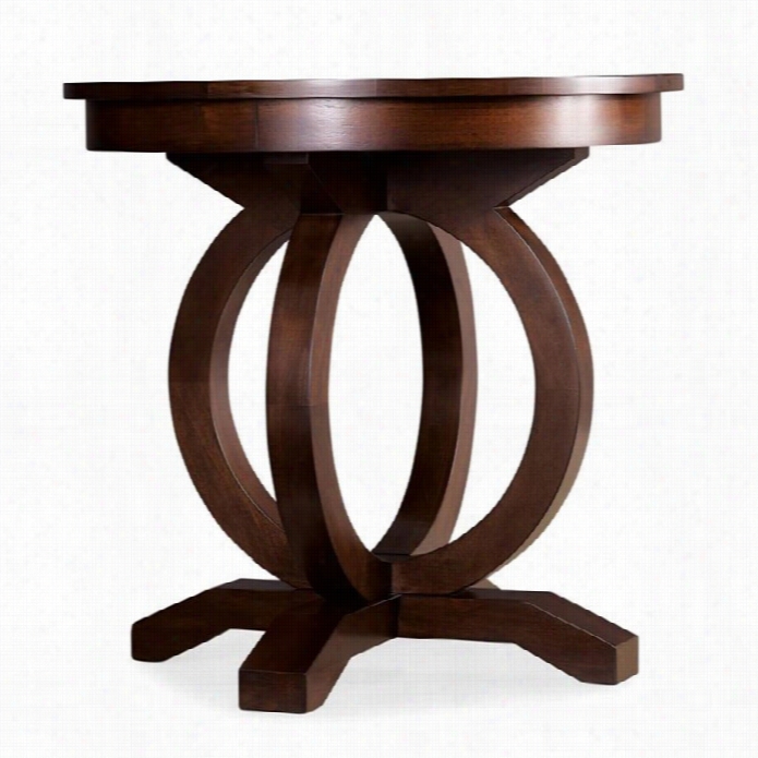 Hooker Furniture Kinsey Roubd End Table In Walnut