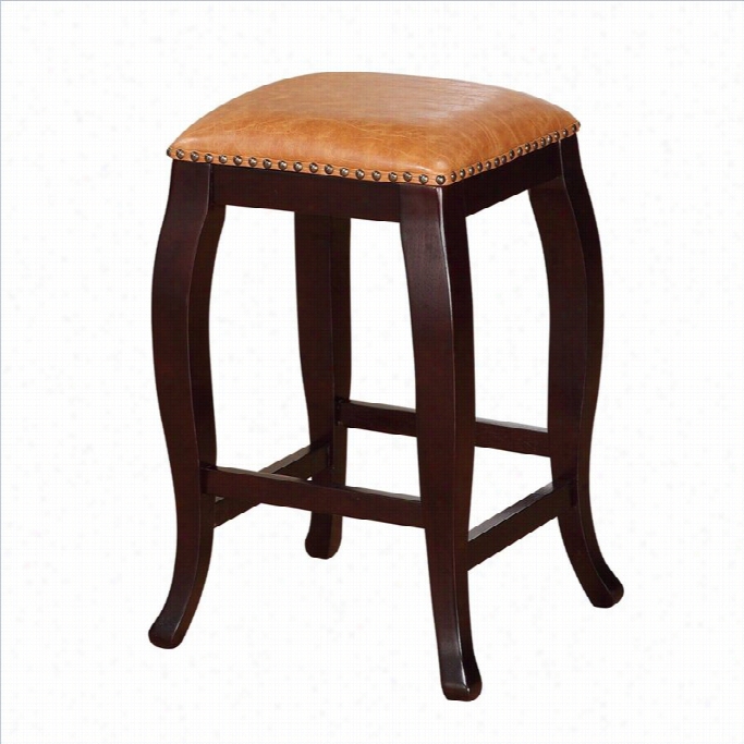 Linon San Francisco 24 Square Top Counter Stool Inc Aramel