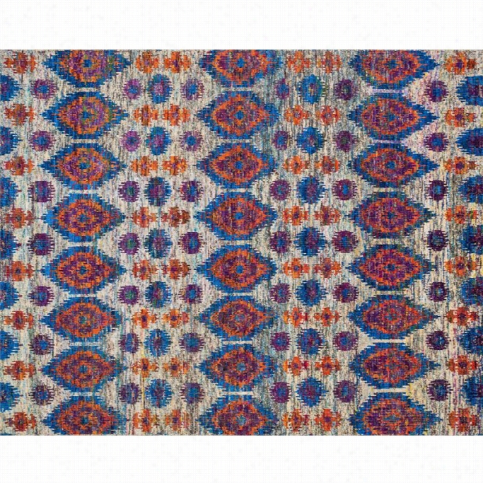 Loloi Giselle 2' X 3' Hand Knotted Silk Rug In Peacock