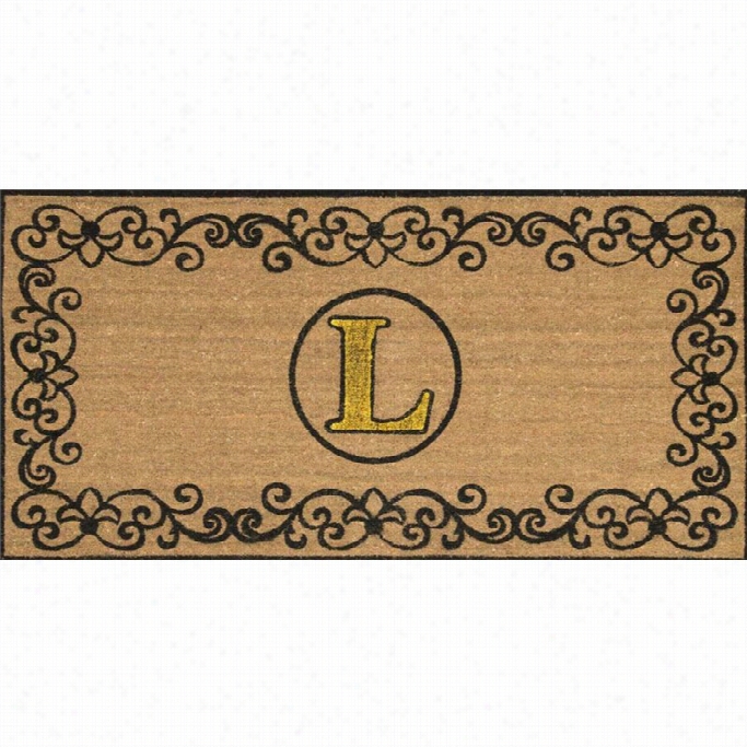 Nuloom 3' X 6' Machine Made Outdoor Doormat Rug In Letter L