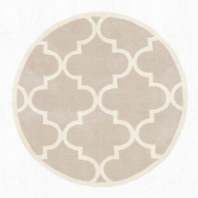 Nuloom 6' X 6' Hand Tufted Fez Round Rug Ij Neugral