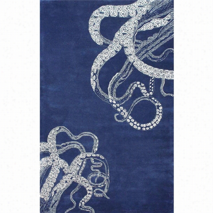 Nuloom 7' 6 X 9' 6 Hand Tufted Octopus Tail Rug In Navvy